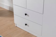 Metalia Deluxe Kledingkast met 3 Deuren en 2 Lades
