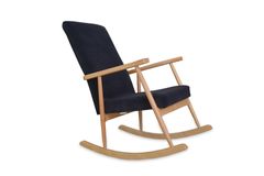 Asedia Trend Schommelstoel, Zwart & Natuurlijke Kleur