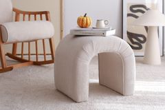 Junia Nu Poef Gestreept, Wit