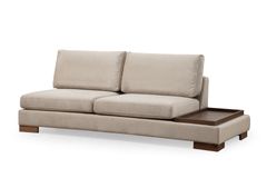 Tulip Modulaire Hoek, Rechts Drievoudige Module met Tafel, Ecru