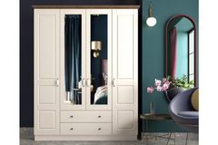 Klistra 4 Door Wardrobe, White