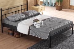 Lalas-S Metalen Bedframe, 120x200 cm, Zwart