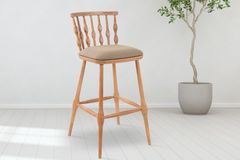 Drop Bar Stool, Light Wood