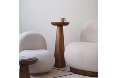 Tucas Home Mushroom Bijzettafel, 70 cm, Walnoot