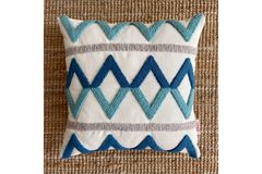 Waves Cushion Cover, 43 x 43 cm, Blue