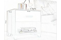 Metalia Nachtkastje, Wit