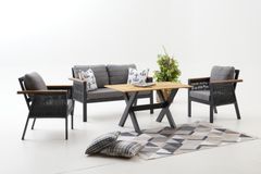 Capella Dubbele Tuinloungeset, Antraciet