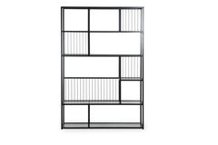 Lola Metalen Boekenkast, Zwart, 120 Cm