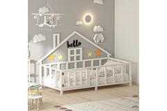 Givayo House Montessori Children's Bed, 90 x 190 cm, White