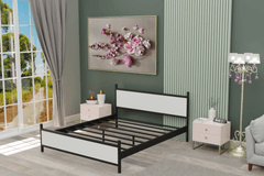 Star Bedframe, 160x200 cm, Wit