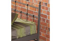 Lalas-S Metalen Bedframe, 90x200 cm, Bruin