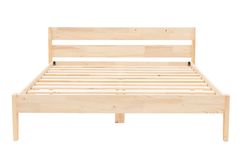 Axel King Bed, 150 x 200 cm, Light Wood