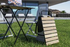 Bino Opklapbare Tuintafel, Creme