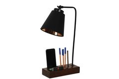 Lila Tafellamp, Zwart