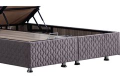Barcelona Boxspringbed met Hoofdbord, 90x190 cm, Antraciet