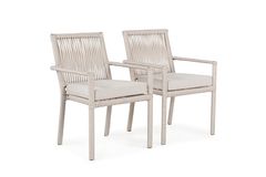 Krémový zahradní set 2 židlí Leros