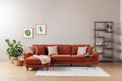 Merlin Mini Corner Sofa, Tile Red