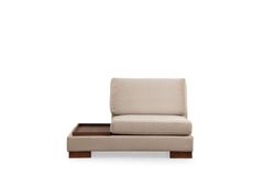 Tulip Modulaire Hoek, enkele Module met Linker Tafel, Ecru