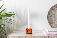 Esme Candle Holder, Orange