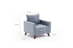 Bella Soft Fauteuil, Blauw
