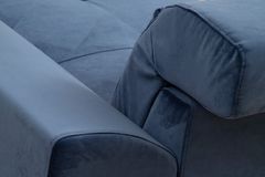 Frido Hoekbank Links, Blauw, Stof kan veranderd worden