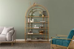Lola Curve Bookcase, 120 cm, Brass