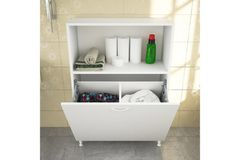 Eucalyptus Badkamermeubel met Wasmand