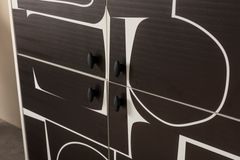 Lian Hallway Storage Cabinet, Black & White