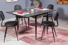 Adler Rechthoekige Tafel, 100x65 cm, Zwart