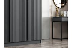 Tideway Kledingkast met 3 Deuren, 210 cm, Antraciet