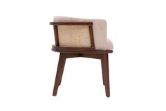 Vega Dining Chair, Beige & Walnut