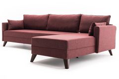 Bella Soft Mini Hoekbank Links, Wijnrood