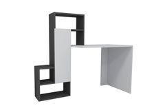 Obwalden Study Desk, White & Grey