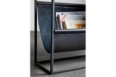 Max Magazine Holder and Side Table, Black