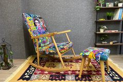 Asedia Trend Diego Schommelstoel, Kleurrijke & Natuurlijke Kleur