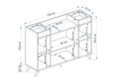 Visar Multifunctionele Kast, Wit
