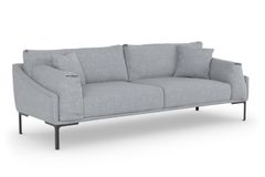 Leo Three Seater Sofa, Melange Grey