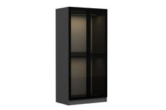 Medway Tideway Kledingkast met 2 Deuren, 210 cm, Antraciet en Zwart