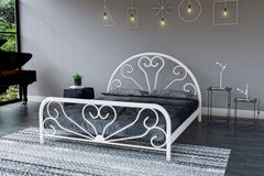 Baby Metalen Bedframe, 160x200 cm, Wit