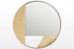 Freia Ronde Spiegel, Mat Goud, 03