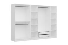 Medway Country Kledingkast met 6 Deuren en 2 Lades, Wit