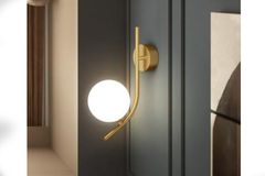 Tiana Modernee Wandlamp, Mat Goud