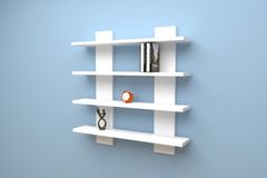 H Wall Shelf, White