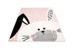 Piave Cartoon Characters Children's Rug, 140 x 200 cm, Pink