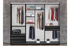 Noir Kledingkast met Schuifdeuren, Grijs
