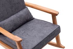 Asien Scandinavische Schommelstoel, Antraciet en Natuurlijke Kleur