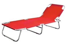 Regno Reclining Chaise Lounge Chair, Red