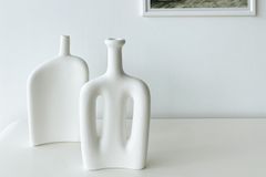 Lotus &Celery Ceramic Vase Set, White