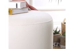 Ropp Ronde Poef, Creme