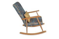 Asedia Trend Ocean Schommelstoel, Blauw & Natuurlijke Kleur